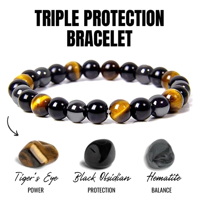 Men Magnetic Health Protection Jewelry Nature Stone Beads Bracelets