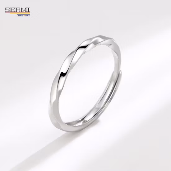 S925 실버 반지 뫼비우스 반지 오픈 커플 반지 발렌타인 데이 선물
