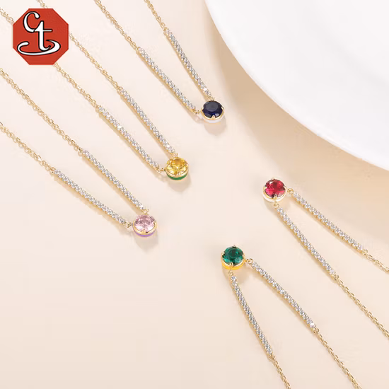  럭셔리 925 스털링 실버 배 모양 꽃 다이아몬드 웨딩 주얼리 목걸이.  신부를 위한 목걸이